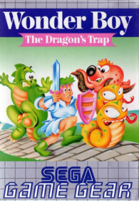 Wonder Boy: The Dragon's Trap PAL Sega Game Gear  box art